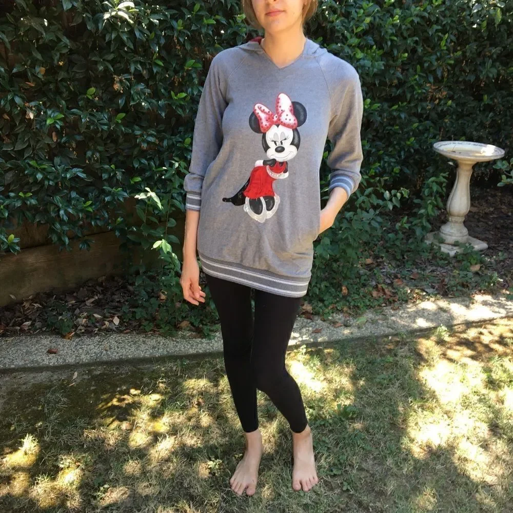 ‎Disney fancy Minnie Mouse tunic hoodie/ mini dress XS*